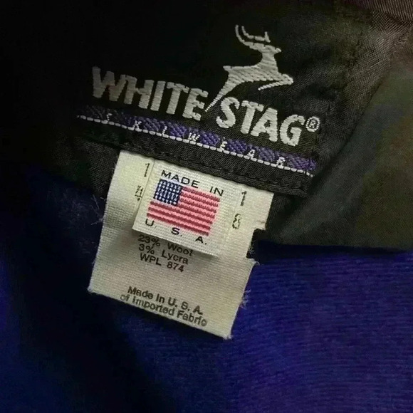 White Stag Blue Wool Blend Ski/Wintersport Pants with Foot/Ankle Straps, 6 - Picture 6 of 13